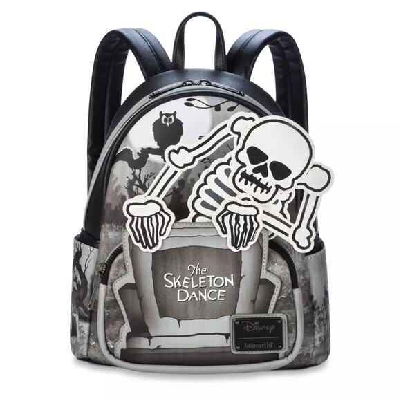 The Skeleton Dance Glow-in-the Dark Loungefly Mini Backpack NWT